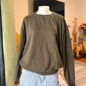 Classic Olive Green Crewneck Sweatshirt